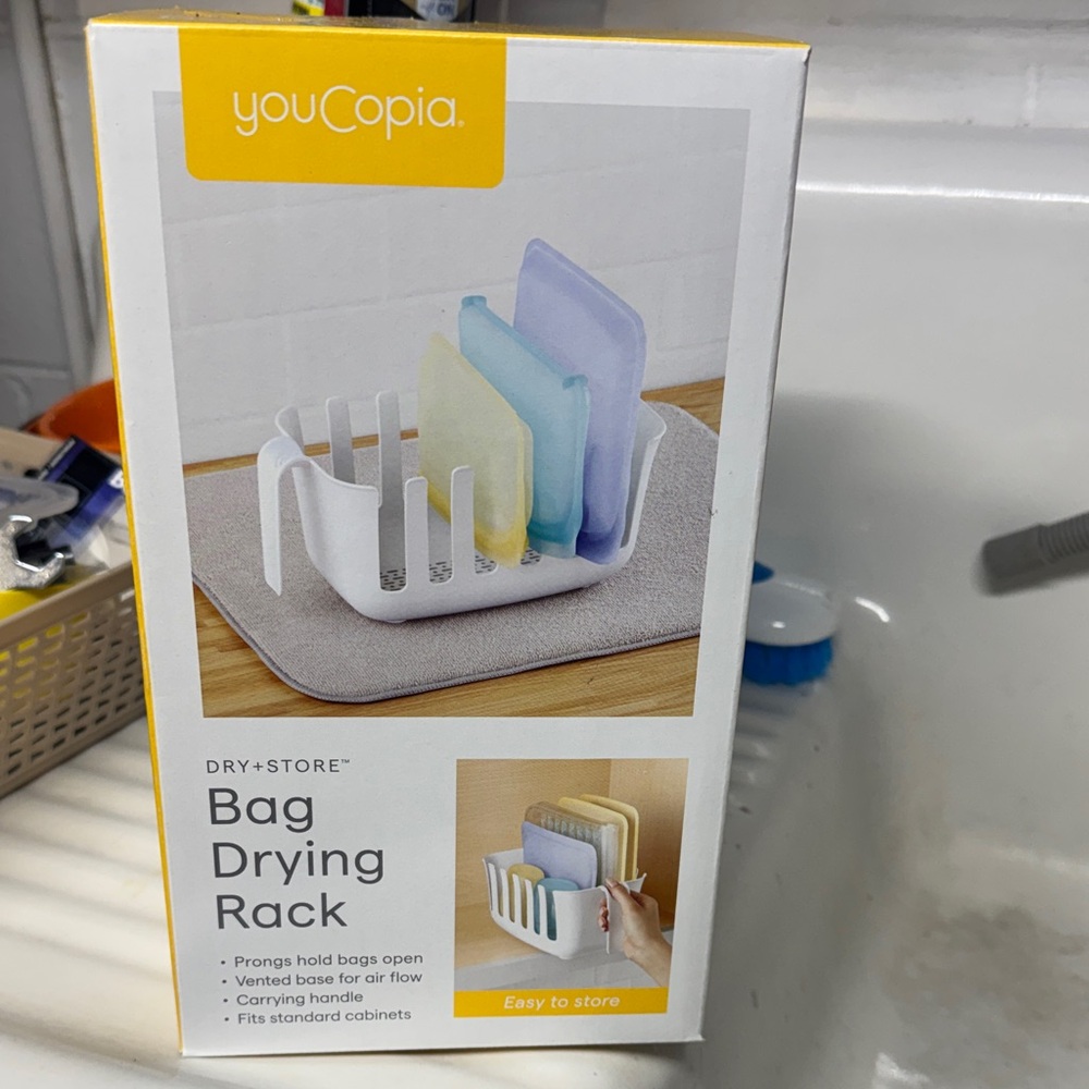youCopia Bag Drying Rack in White